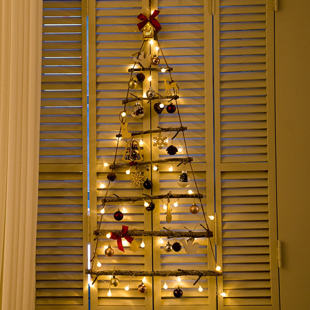 홈트너 크리스마스 LED 트리전구 겨울감성 벽트리 무드등 앵두전구 벽장식 트리풀세트
